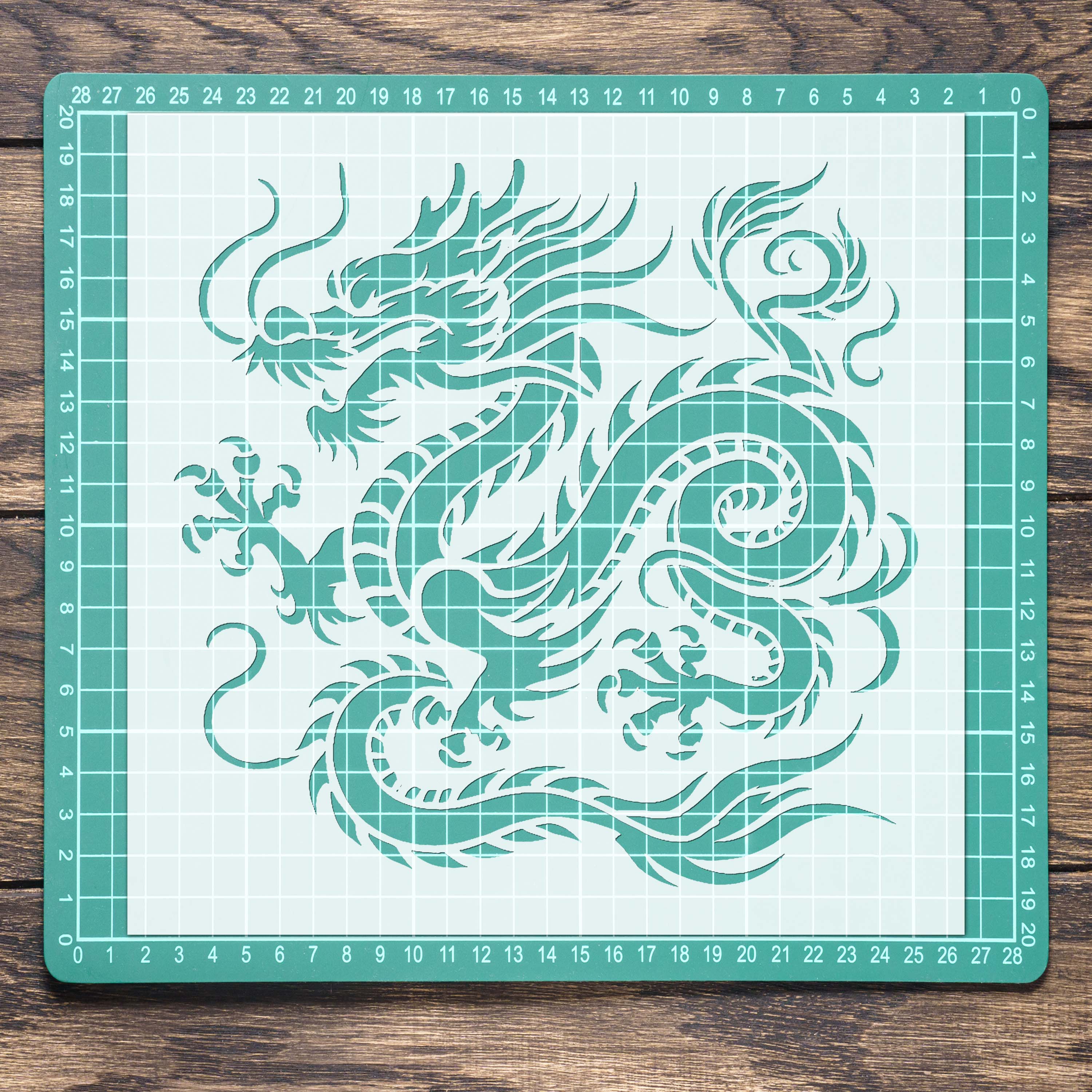Chinesischer Drache Schablone, Mylar Airbrush Malerei Wandkunst Handwerk - Bild 7 von 30