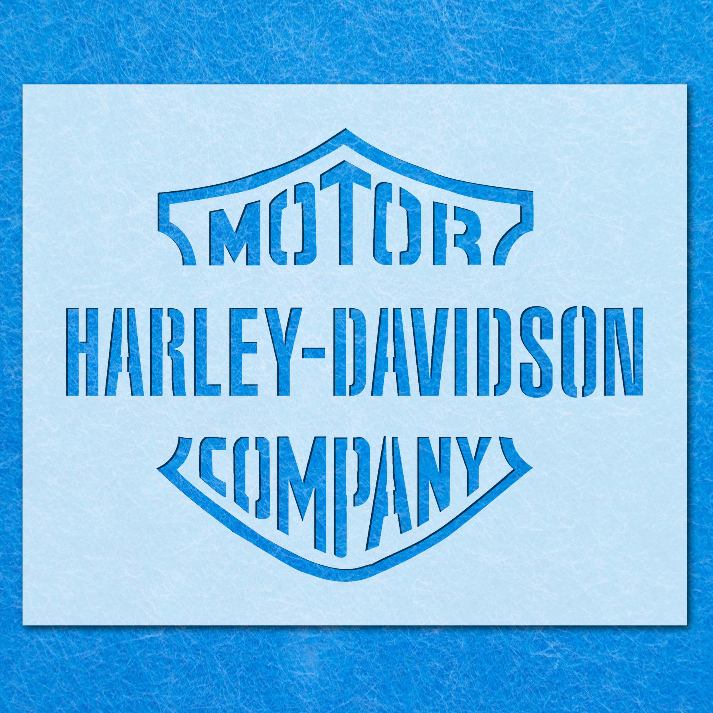 Harly Davidson Logo Schablone, Mylar Airbrush Malerei Wandbild Basteln - Bild 6 von 30